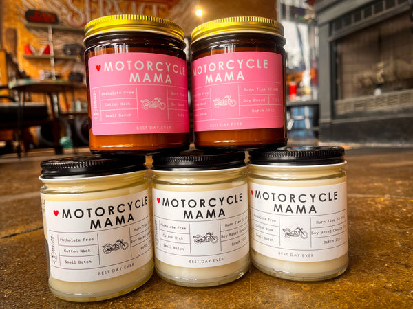 Motorcycle Mama Candle